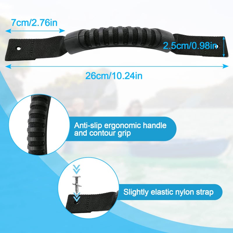 CLIO مقابض حمل قوارب الكاياك CLIO 4 قطع لرياضة المياه الخارجية قارب الكانو مع براغي - Image 2